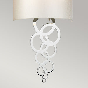 Curtis Medium 1 Light Wall Light - Polished Chrome - Comet Lighting