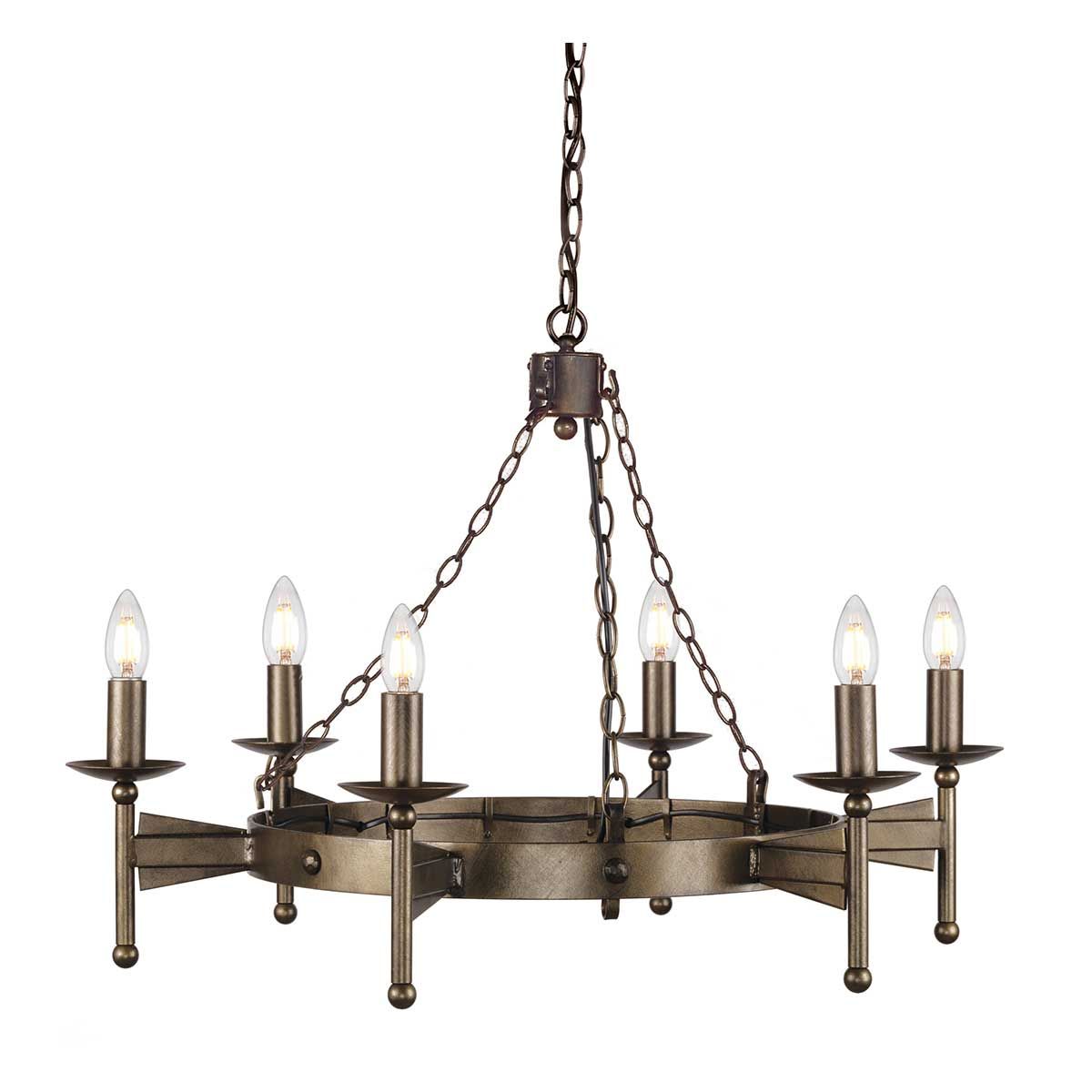 Cromwell 6-Light Chandelier Old Bronze - Comet Lighting