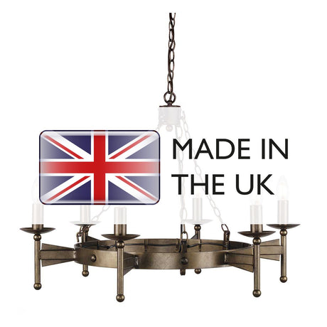 Cromwell 6 Light Chandelier - Comet Lighting