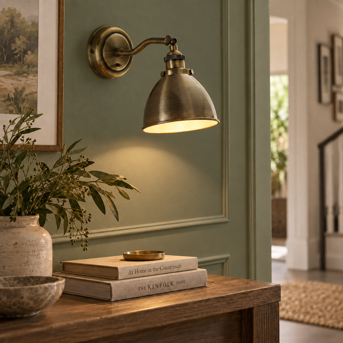 Franklin Wall Light Antique Brass