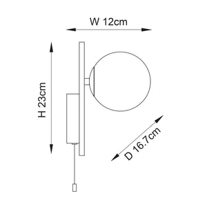 Skeena Wall Light Polished Chrome - Comet Lighting