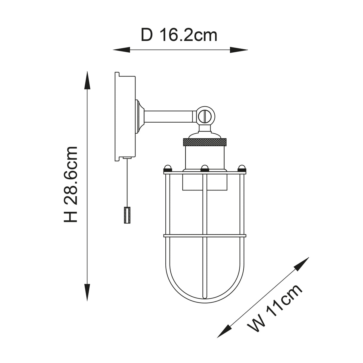 Tennsift Wall Light Chrome