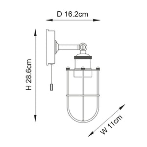 Tennsift Wall Light Chrome - Comet Lighting