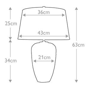 Demeter 1 Light Table Lamp - Comet Lighting