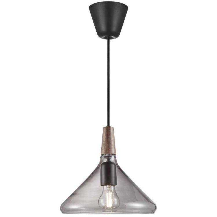 Nordlux Nori 27 Pendant Ceiling Light Smoked Glass - Comet Lighting