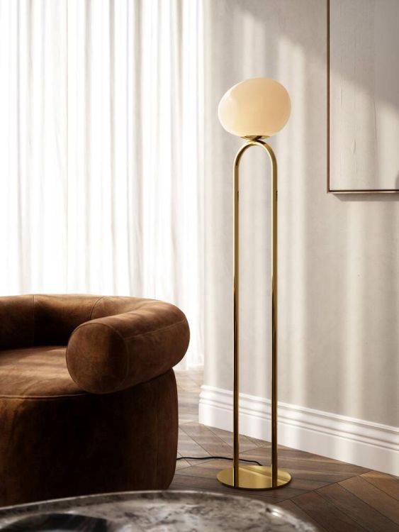 Nordlux Shapes Floor Lamp Brass - Comet Lighting