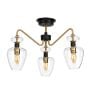 Armand 3 Light Semi Flush - Aged Brass