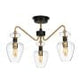 Armand 3 Light Semi Flush - Aged Brass