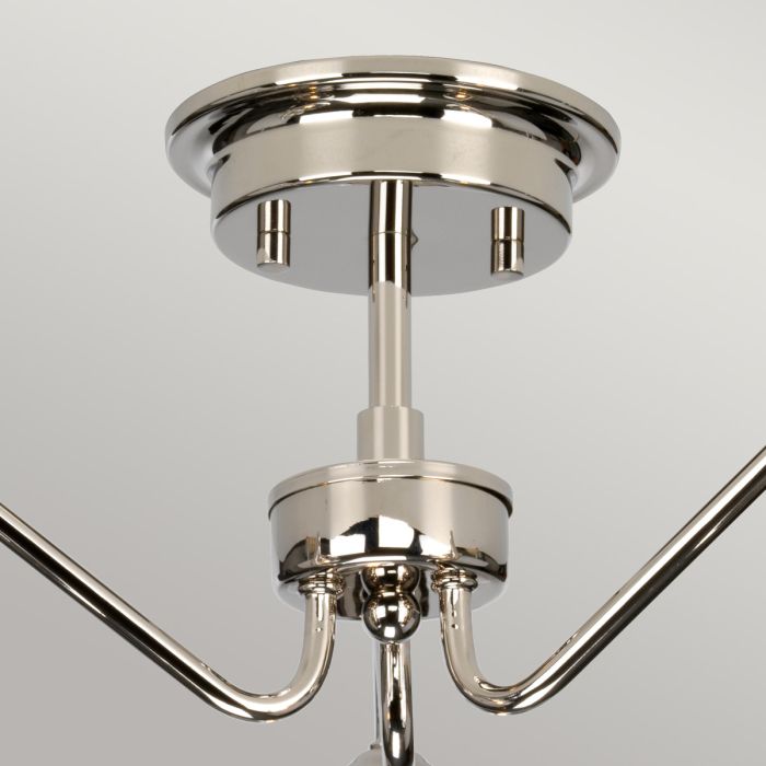 Armand 3 Light Semi Flush - Polished Nickel