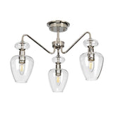 Armand 3 Light Semi Flush - Polished Nickel