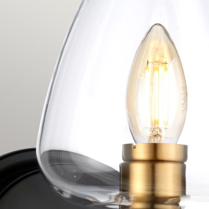 Armand 1 Light Wall Light - Aged Brass - Comet Lighting