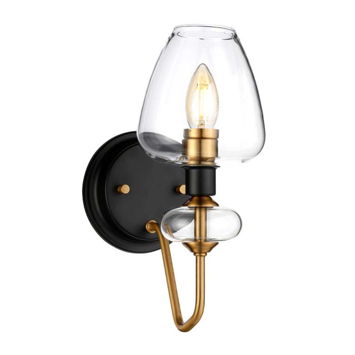 Armand 1 Light Wall Light - Aged Brass - Comet Lighting