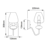 Armand 1 Light Wall Light - Aged Brass - Comet Lighting