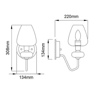 Armand 1 Light Wall Light - Aged Brass - Comet Lighting