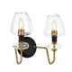 Armand 2 Light Wall Light - Aged Brass