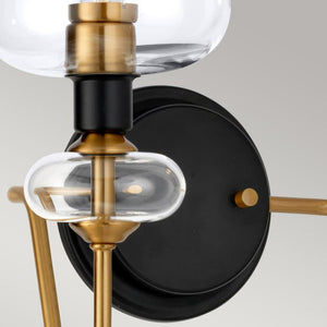 Armand 2 Light Wall Light - Aged Brass - Comet Lighting