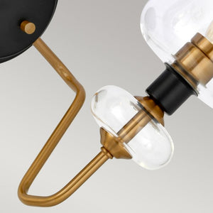 Armand 2 Light Wall Light - Aged Brass - Comet Lighting