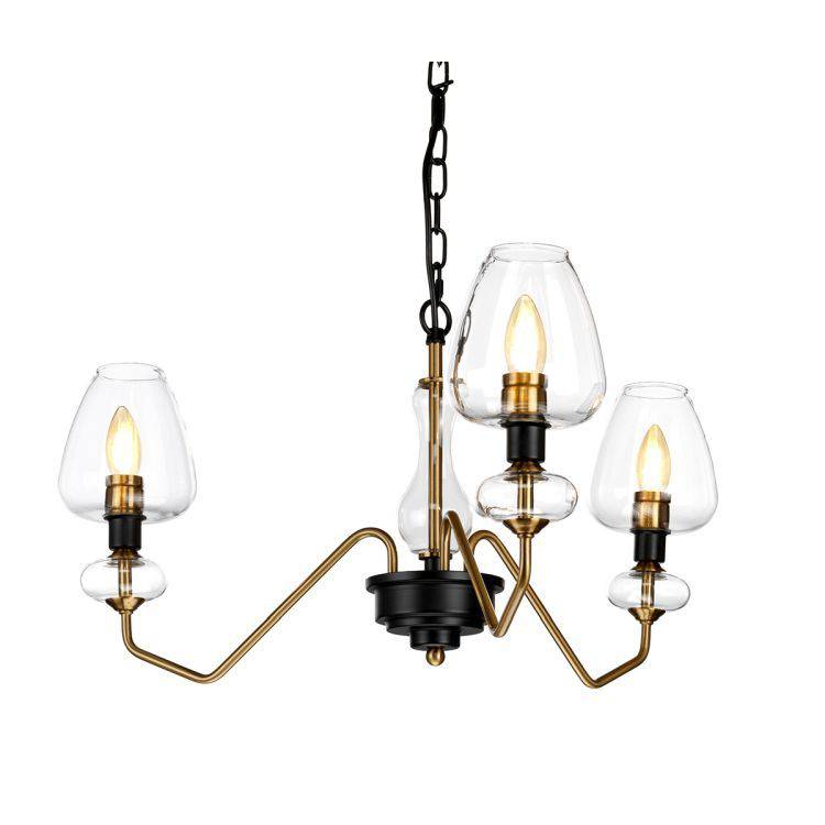 Armand 3 Light Pendant - Aged Brass - Comet Lighting