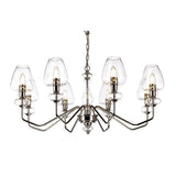 Armand 8 Light Chandelier - Polished Nickel - Comet Lighting