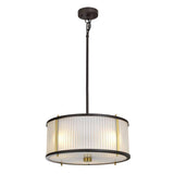 Corona 3 Light Pendant - Museum Bronze - Comet Lighting