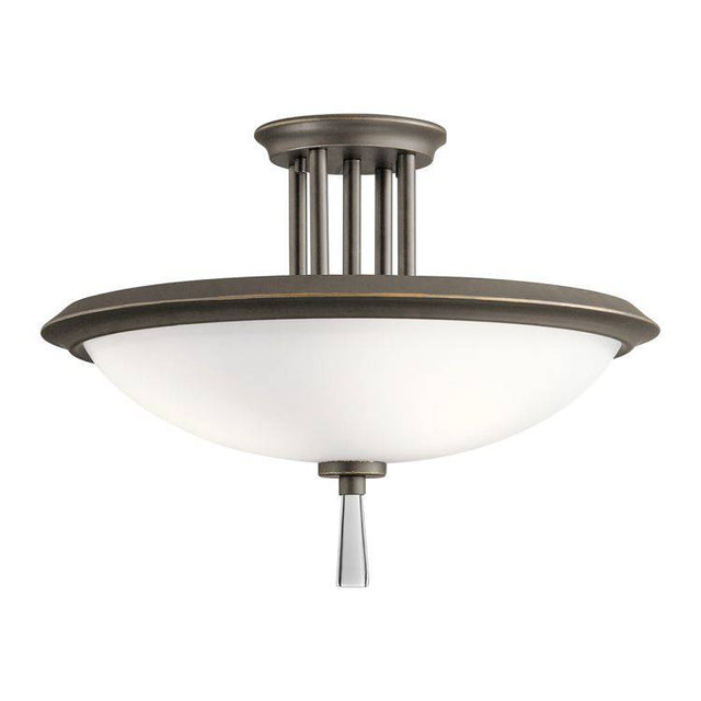 Dreyfus 3 Light Semi Flush - Olde Bronze - Comet Lighting