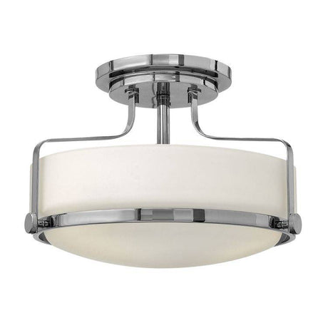 Harper 3 Light Small Semi Flush - Chrome - Comet Lighting