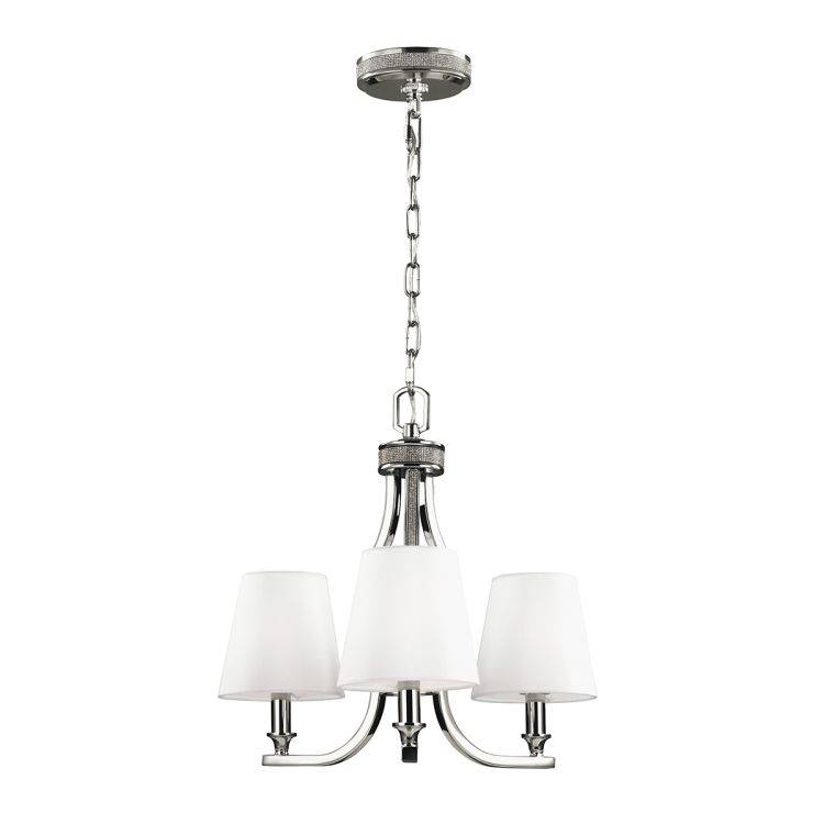 Pave 3 Light Chandelier - Comet Lighting