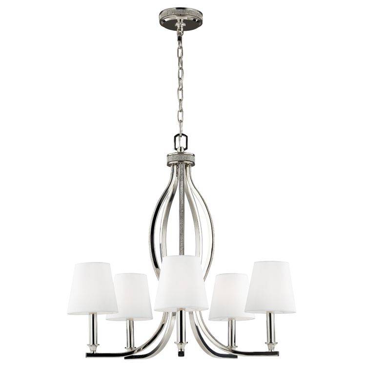 Pave 5 Light Chandelier - Comet Lighting