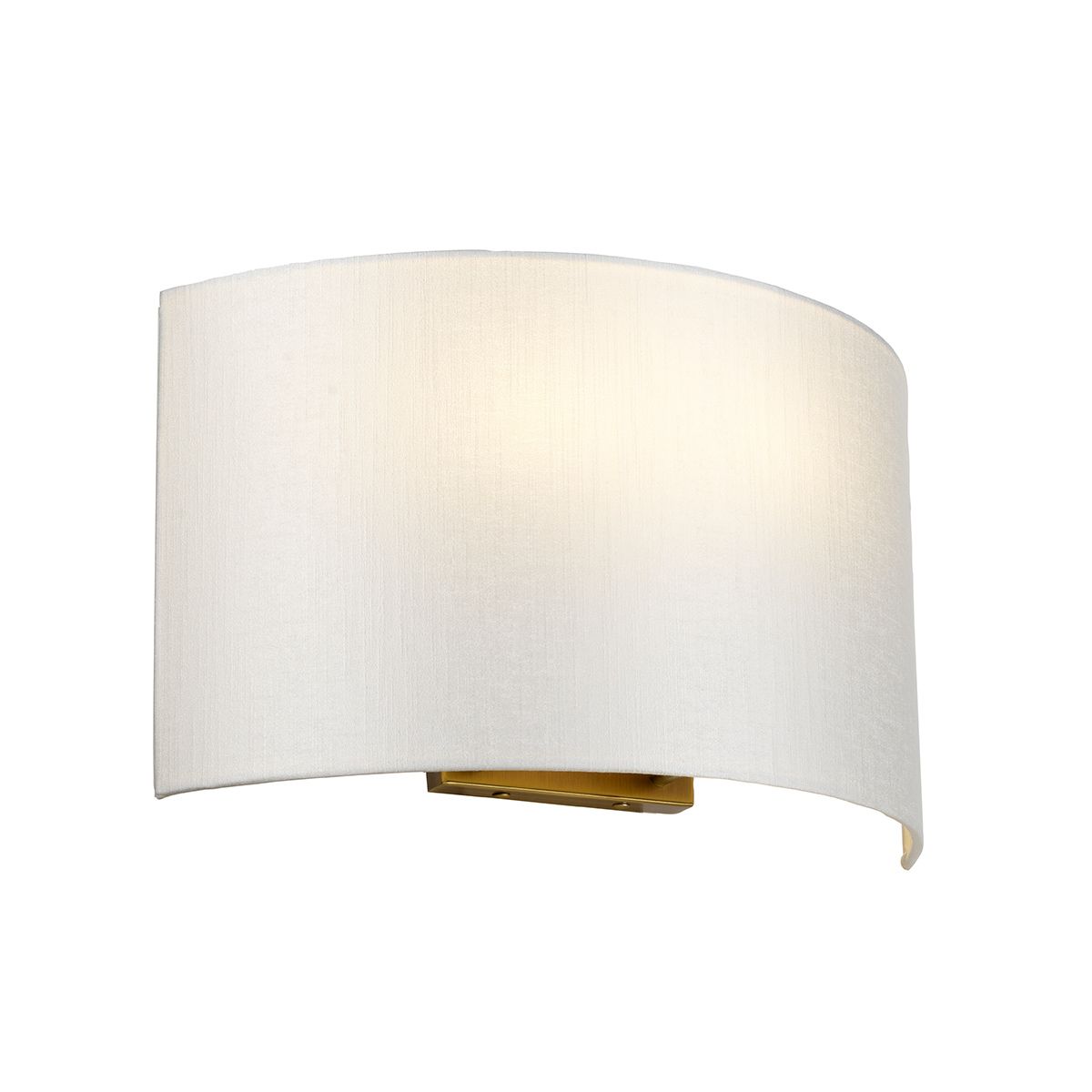 Cooper Large Curved Wall Light with Aged Brass Back Plate
