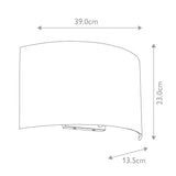Cooper Large Curved Wall Light with Aged Brass Back Plate