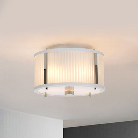 Corona 2 Light Pendant - White Polished Nickel - Comet Lighting