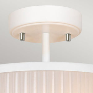 Corona 2 Light Pendant - White Polished Nickel - Comet Lighting