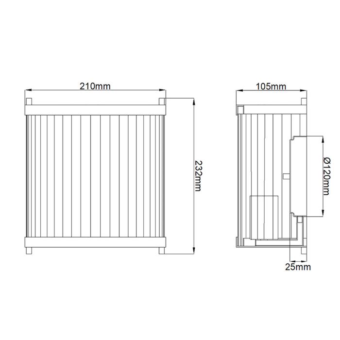 Corona 1 Light Wall Light - Museum Bronze - Comet Lighting