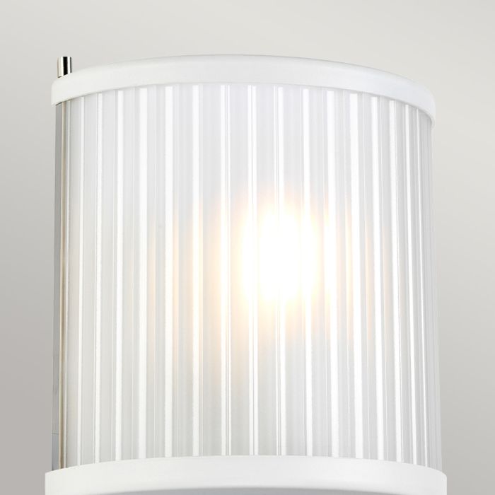 Corona 1 Light Wall Light - White Polished Nickel - Comet Lighting