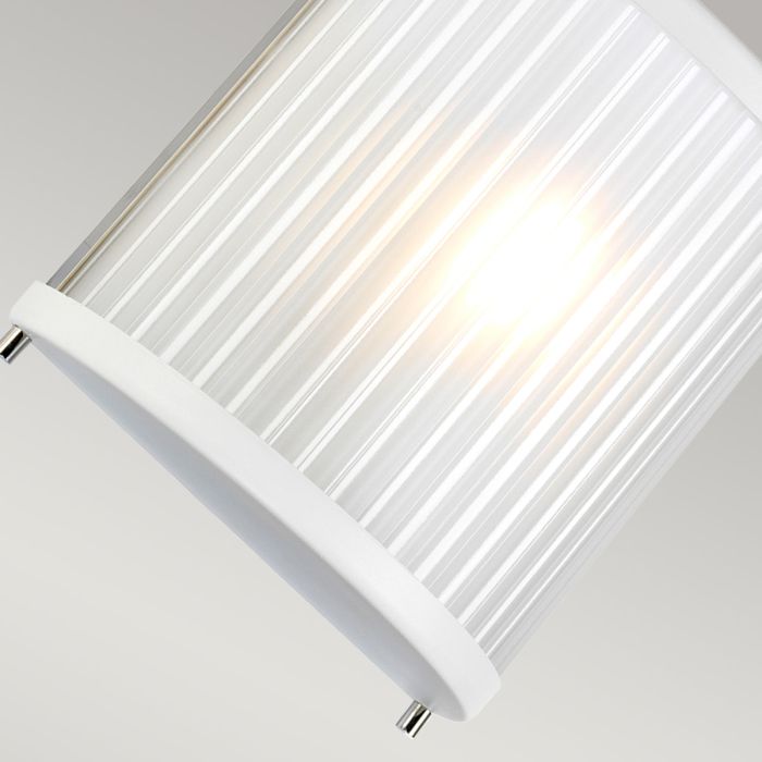 Corona 1 Light Wall Light - White Polished Nickel - Comet Lighting