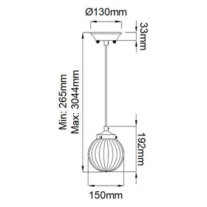Cosmos 1 Light Pendant - Comet Lighting
