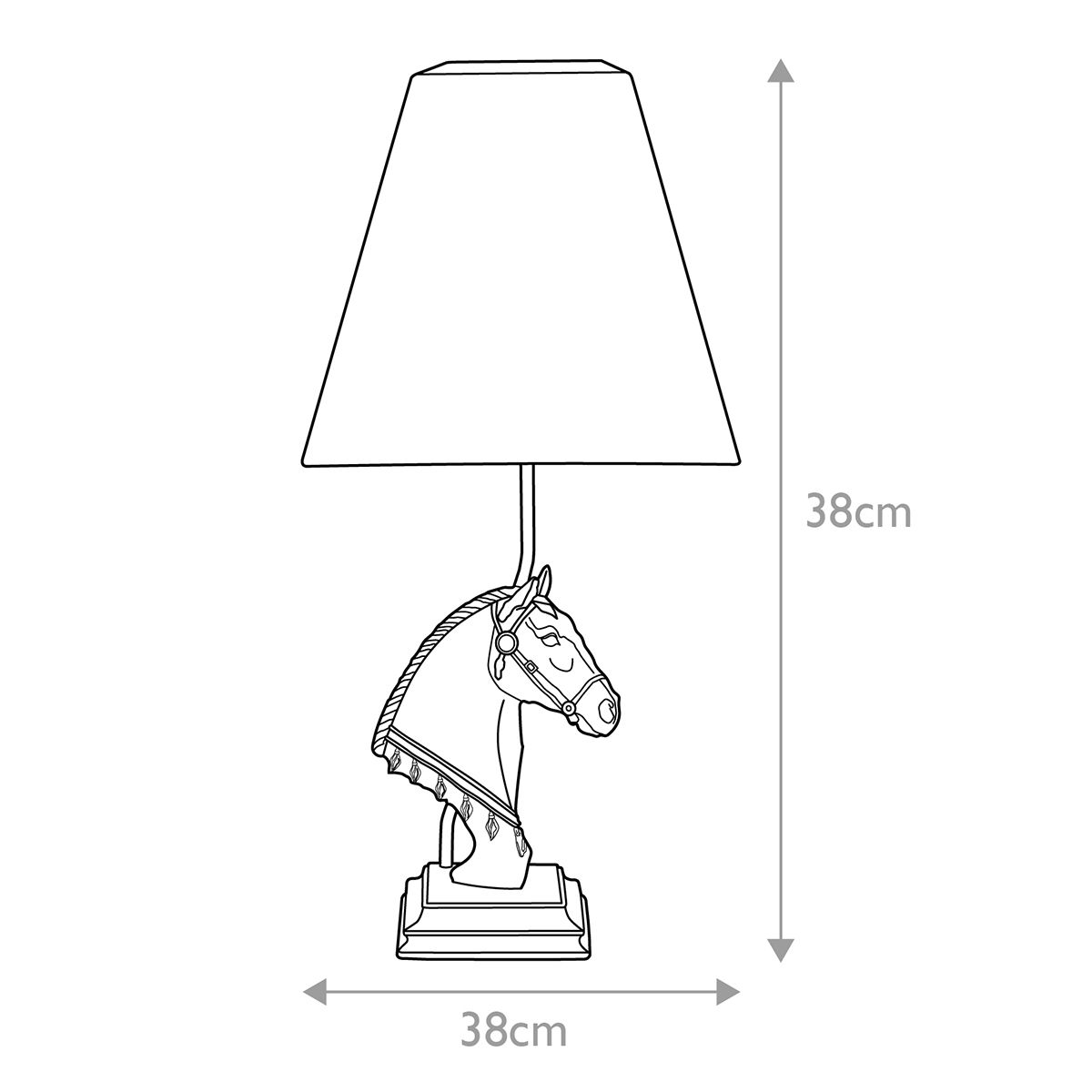 Eclipse 1 Light Table Lamp With Tapered Square Shade