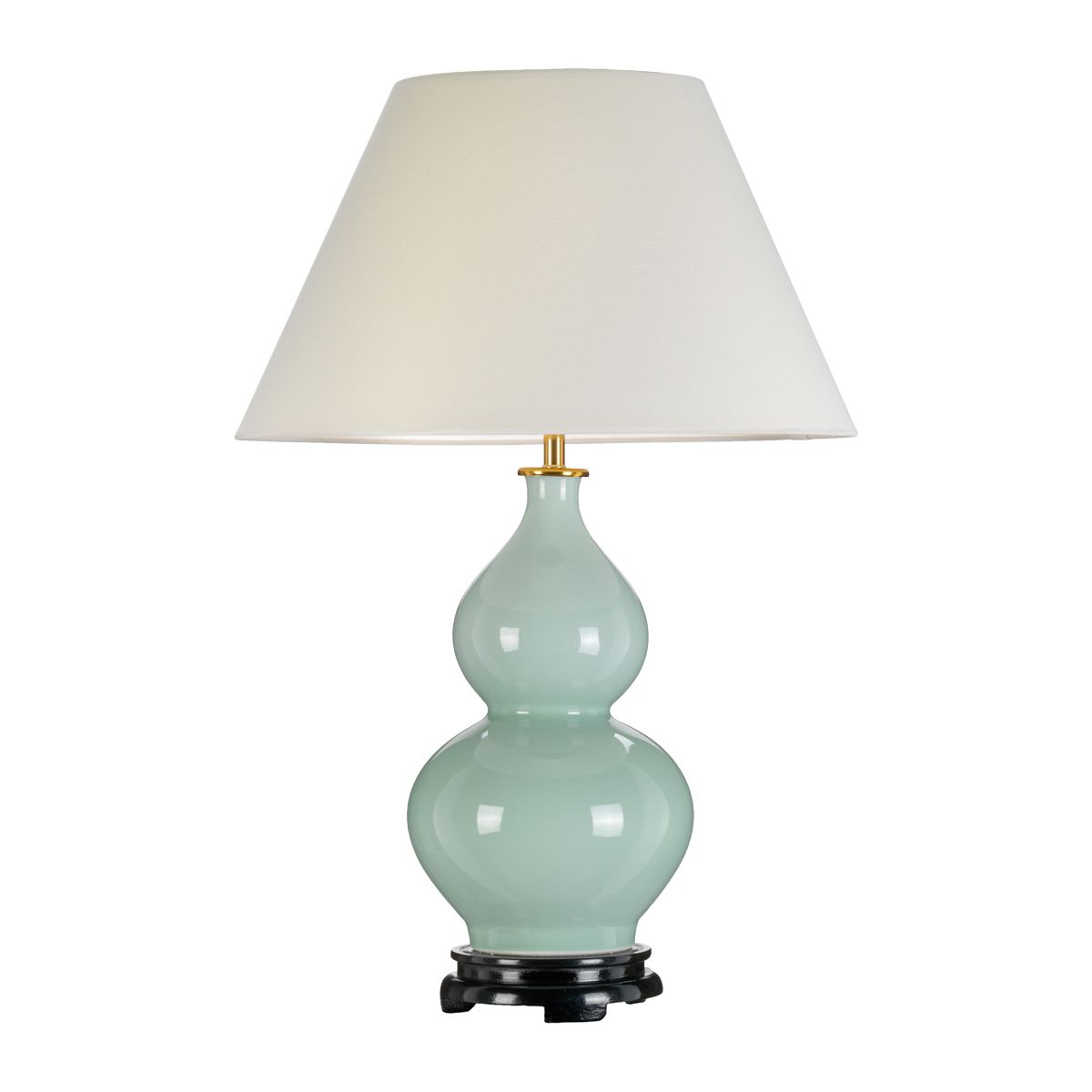 Harbin Gourd 1 Light Table Lamp With Tall Empire - Celadon