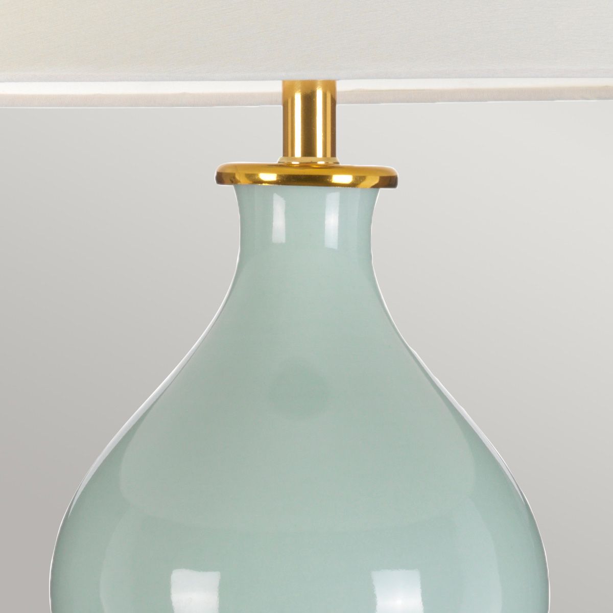 Harbin Gourd 1 Light Table Lamp With Tall Empire - Celadon