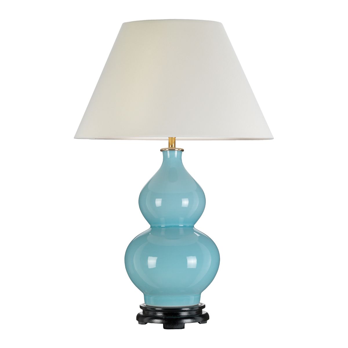 Harbin Gourd 1 Light Table Lamp With Tall Empire - Duck Egg Blue