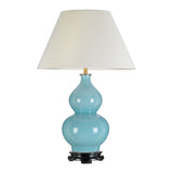 Harbin Gourd 1 Light Table Lamp With Tall Empire - Duck Egg Blue