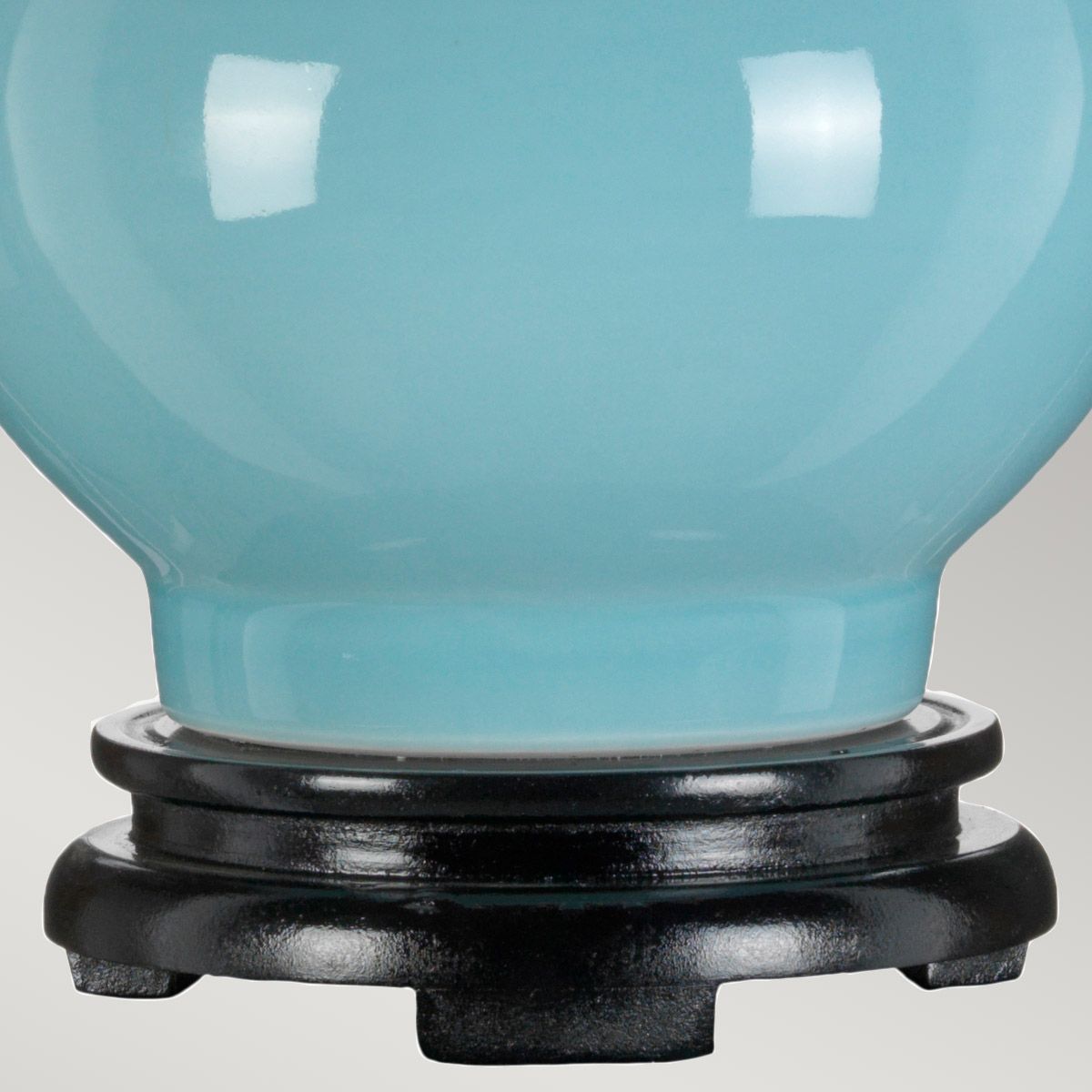 Harbin Gourd 1 Light Table Lamp With Tall Empire - Duck Egg Blue