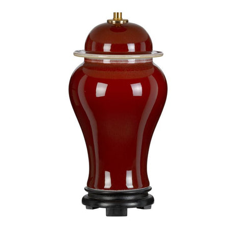 Oxblood Temple Jar 1 Light Table Lamp Base Only