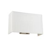 Riley Large Square Wall Light with Polished Chrome Back Plate