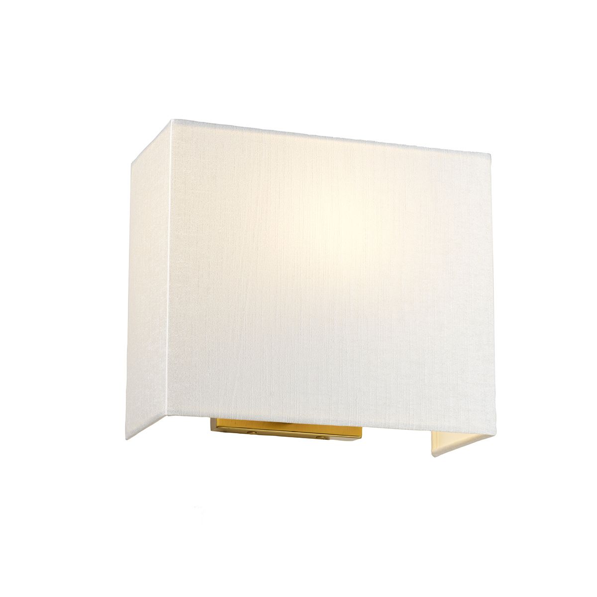 Riley Medium Square Wall Light with Aged Brass Back Plate