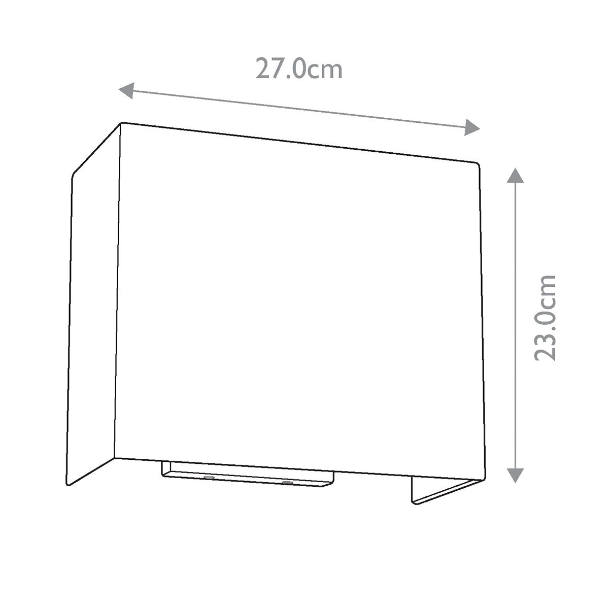 Riley Medium Square Wall Light with Polished Chrome Back Plate