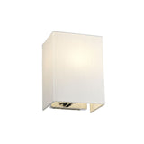 Riley Small Square Wall Light with Polished Chrome Back Plate