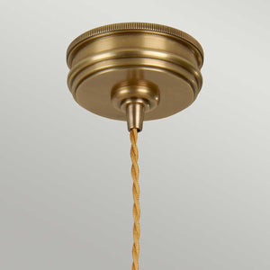 Douille 1 Light Pendant - Aged Brass - Comet Lighting