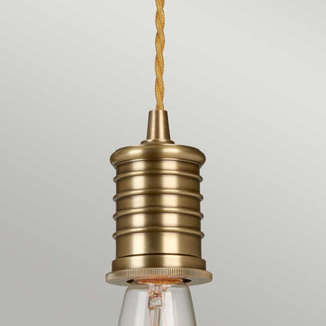Douille 1 Light Pendant - Aged Brass - Comet Lighting