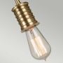 Douille 1 Light Pendant - Aged Brass